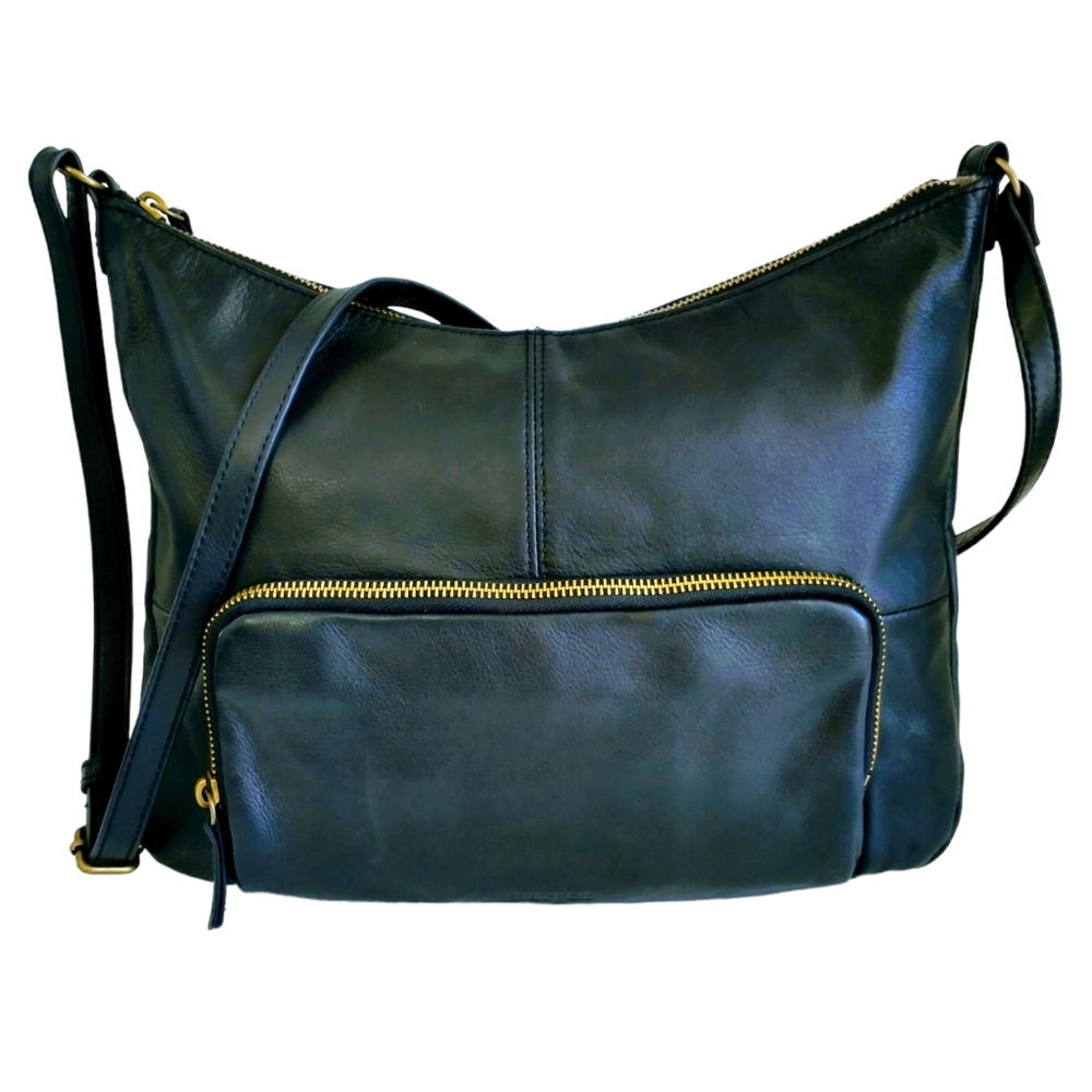 Margot New York Black Leather Crossbody Bag